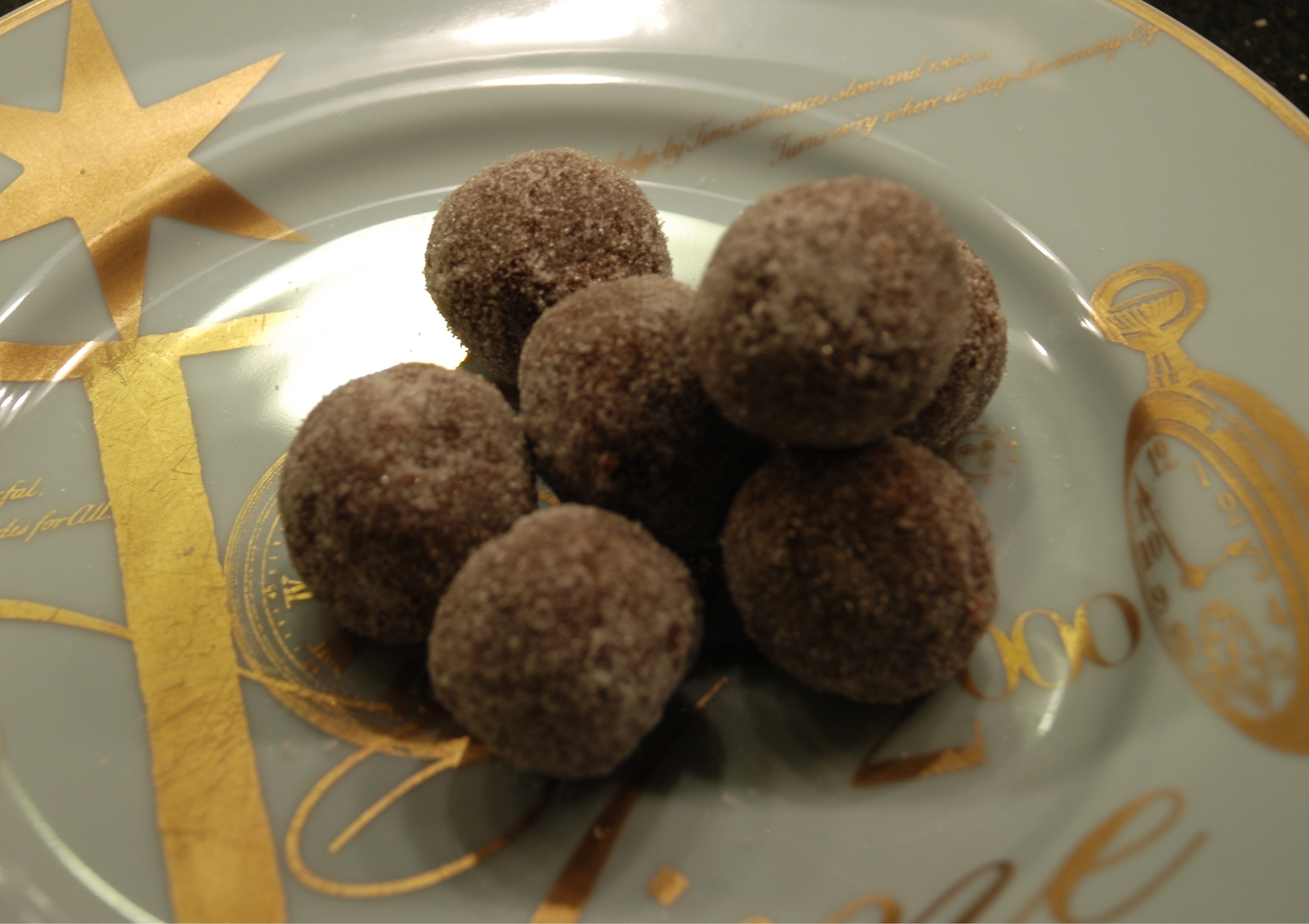 chocolate, pecan and cognac balls that are great holiday cookies