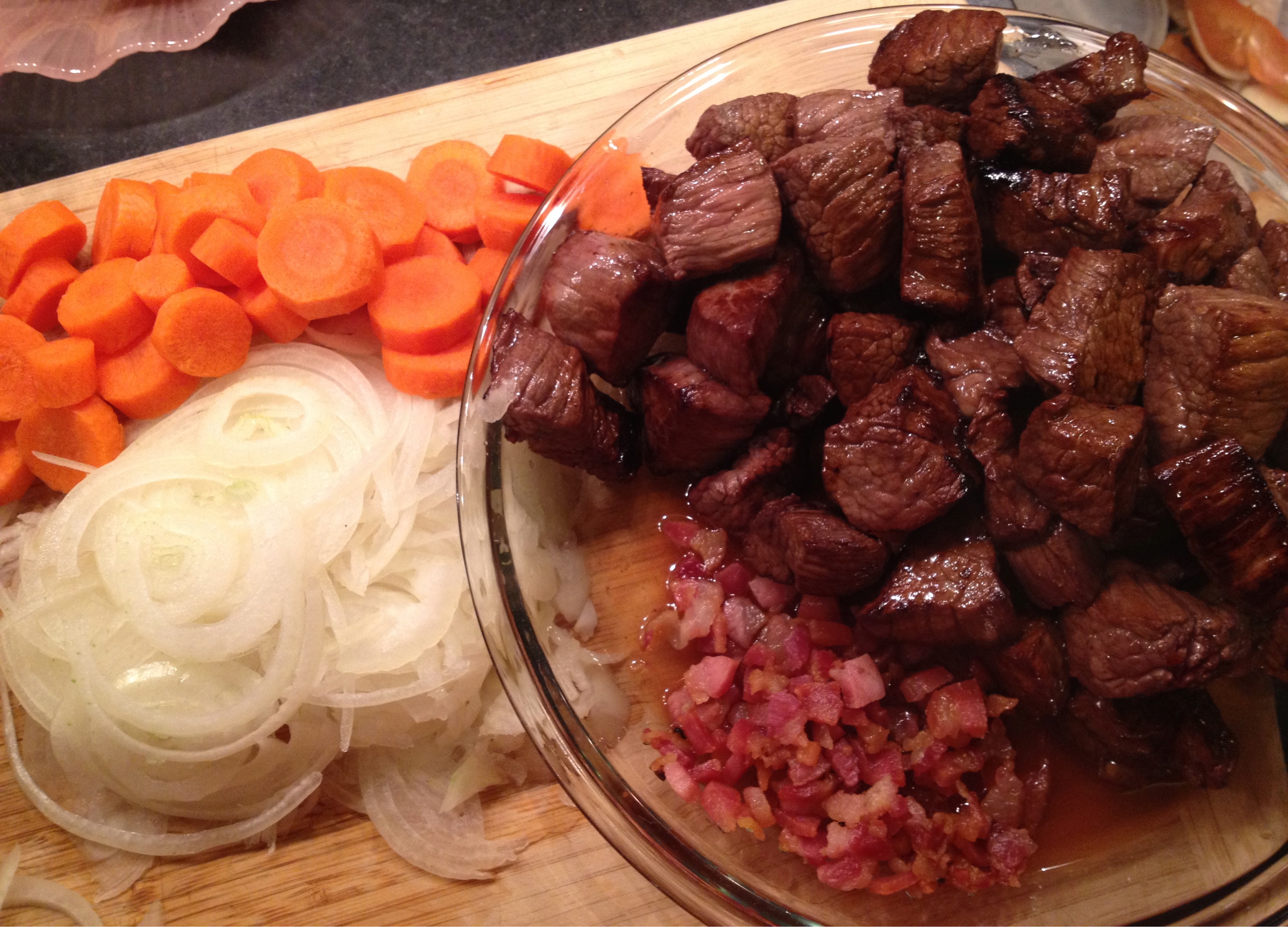 Beef stew - browned meat