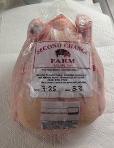 Organic Farmer's Market chicken from Second Chance Farm.
