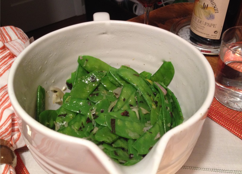 snow peas, ginger, garlic, shallots Photo from Apr 12, 2014