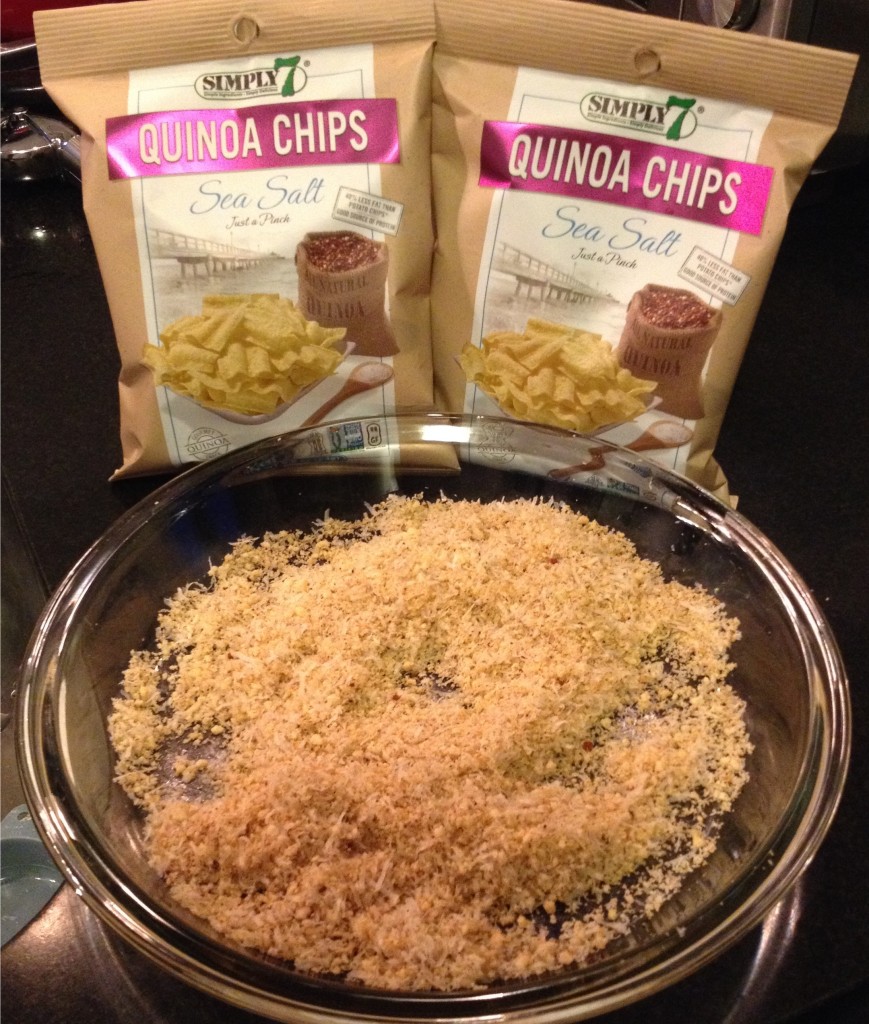 Simple7 quinoa chips crust coating