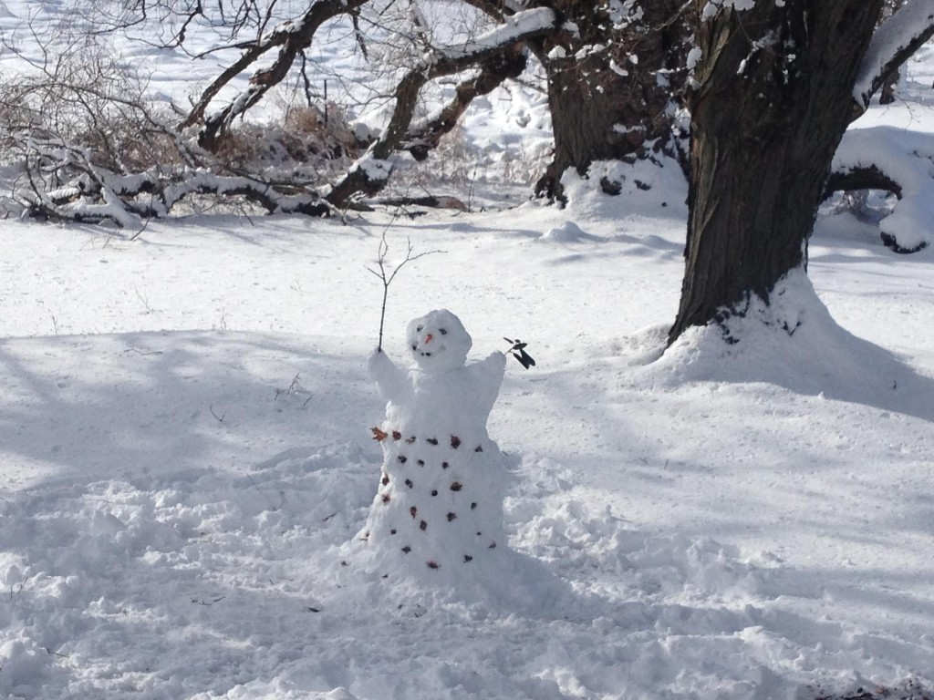 Snowman with a skirt.