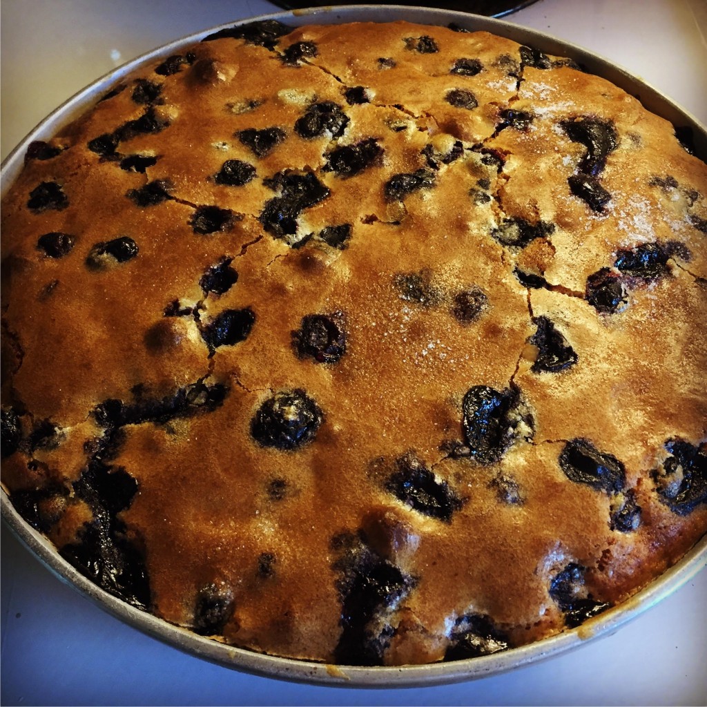 Blueberry Buckle just out of the oven.