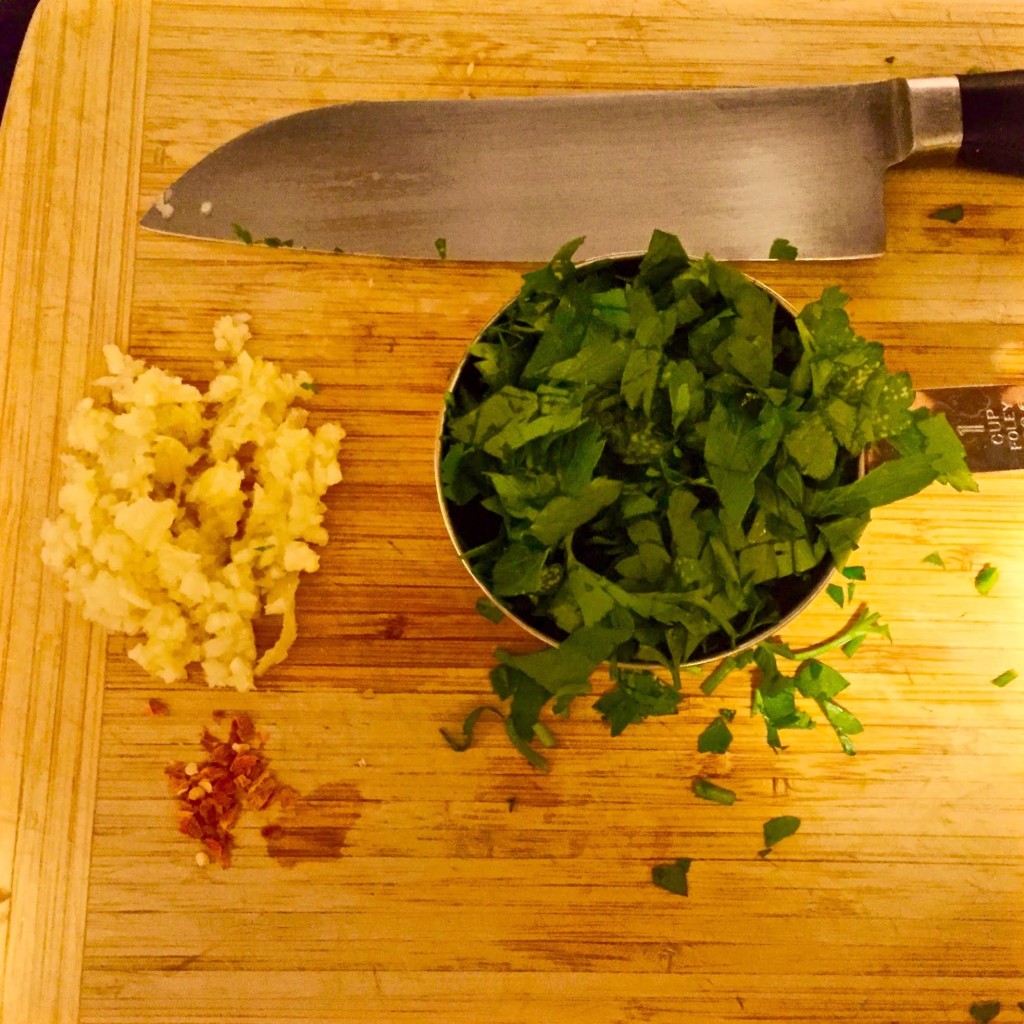 Quick Weeknight Pasta and Tuna Dinner ingredients on a cutting board.