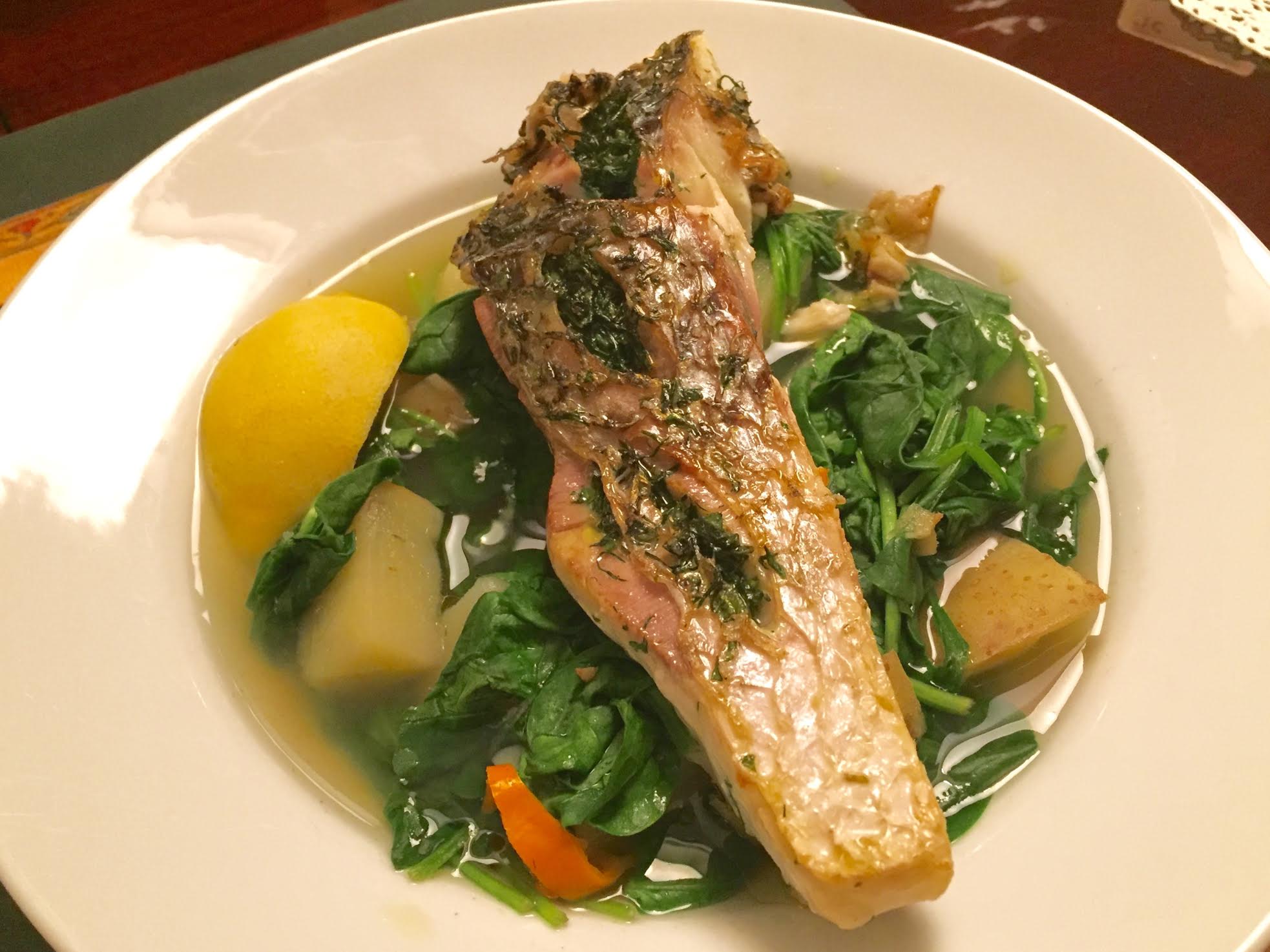 Herbed Sea Bass for a Birthday dinner