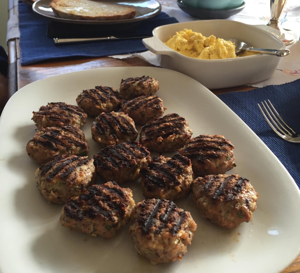 Delicious Sunday Morning Breakfast Sausage Patties finished patties on a platter.