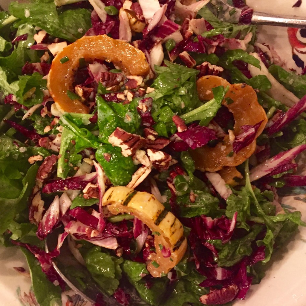 Roasted Squash and Radicchio Salad With Buttermilk Dressing - close-up.