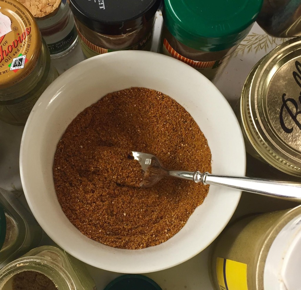Making the Baharat or Middle Eastern Spice Mix.