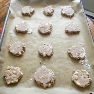 The Tea Spot Meditative Mind Shortbread cookies on baking pan