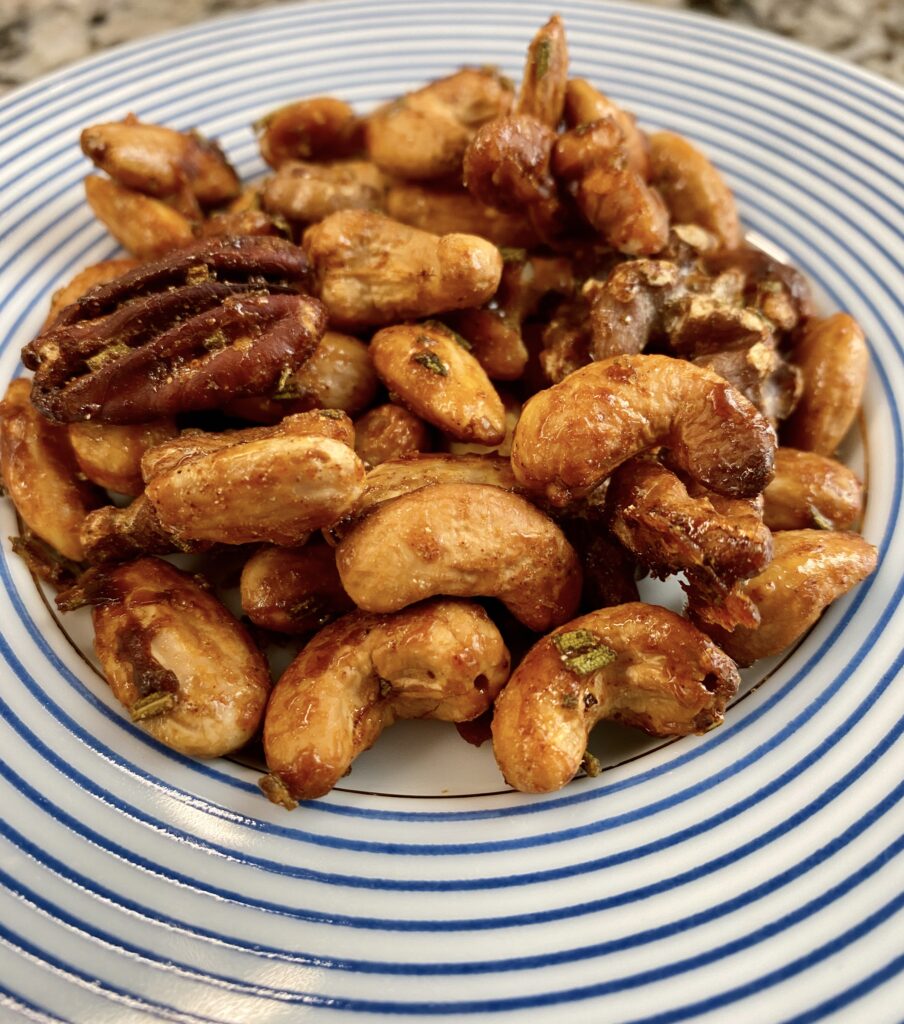 Spicy Maple Glazed Nuts LOVEthe secret ingredient